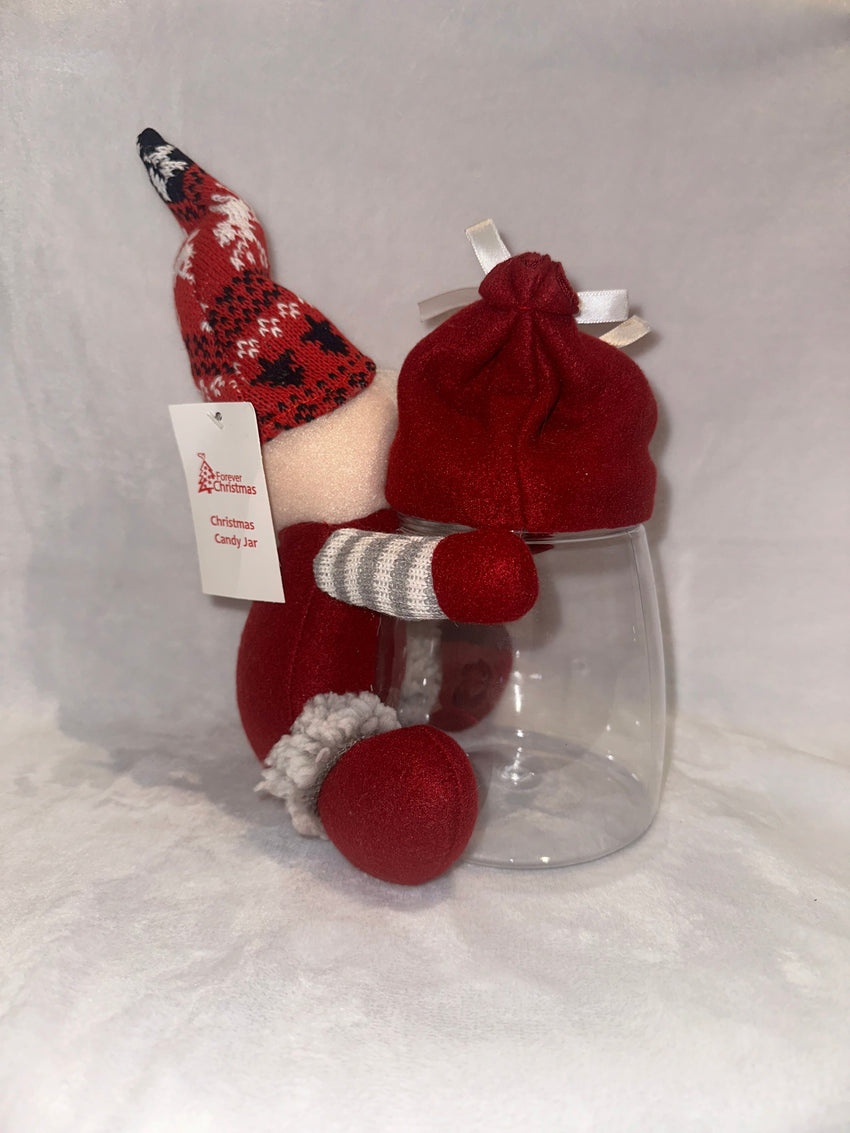 Gonk 10" Red Nordic Christmas sweet Jar