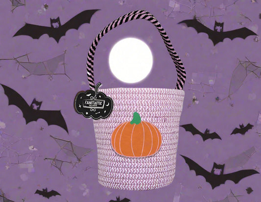 Halloween Character Woven Bucket bag (pink)