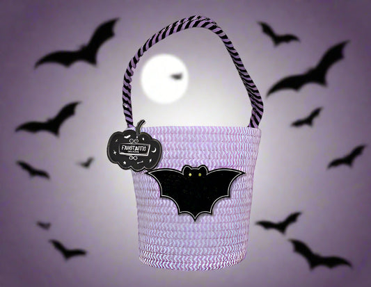 Halloween Character Woven Bucket bag (lilac)