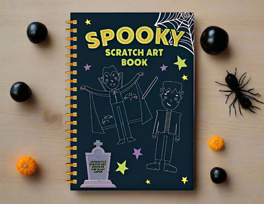 Spooky Halloween scratch book