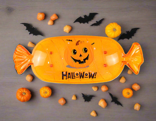 Halloween candy plate/bowl orange