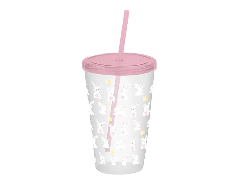 Easter Printed Tumbler with Straw