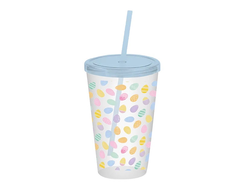 Easter Printed Tumbler with Straw