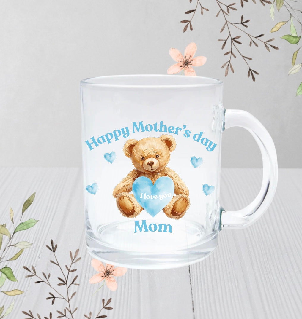 Mothers Day 11oz Glass Mug (Blue)