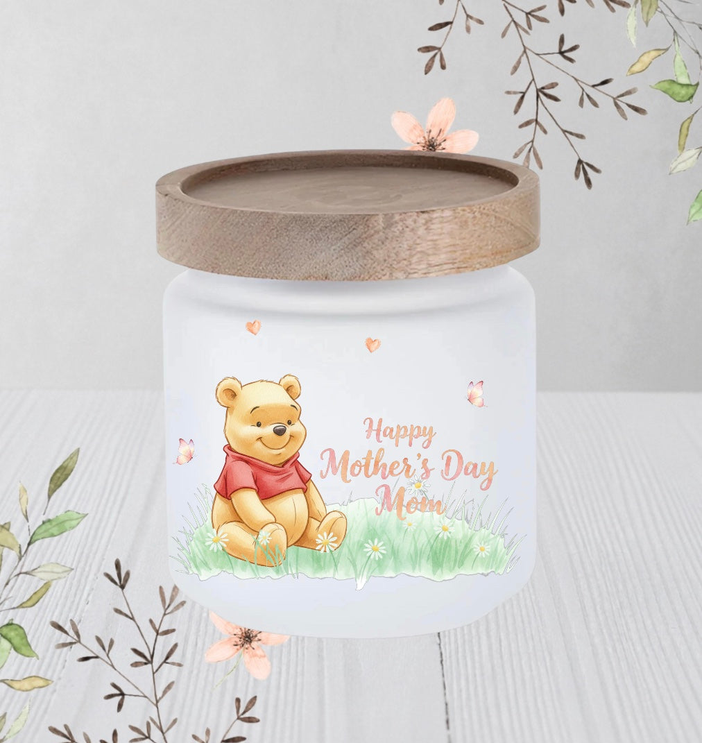 Mothers Day Frosted Glass Storage jar small (2)