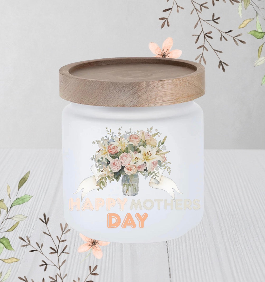 Mothers Day Frosted Glass Storage jar small (4)