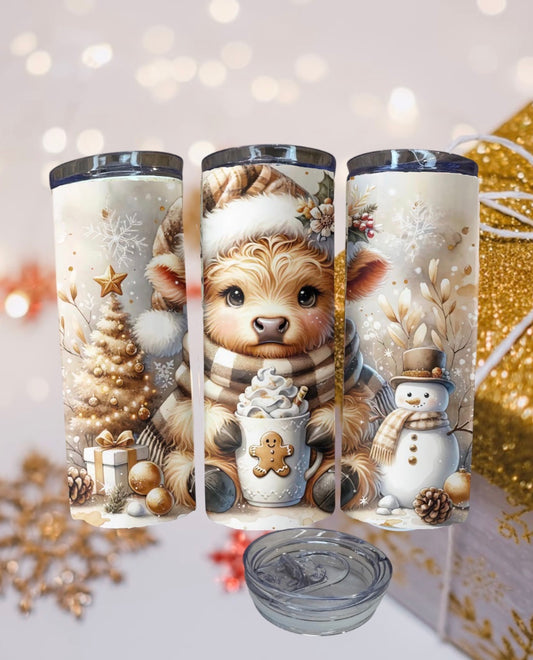 Highland Cow tumbler 20oz (1)