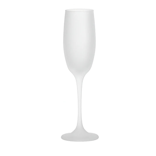 Champagne flute frosted glass