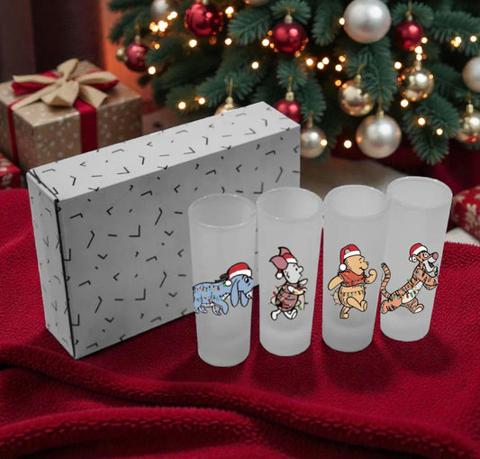 Winnie The Pooh Frosted Shot Glasses x4 (2)