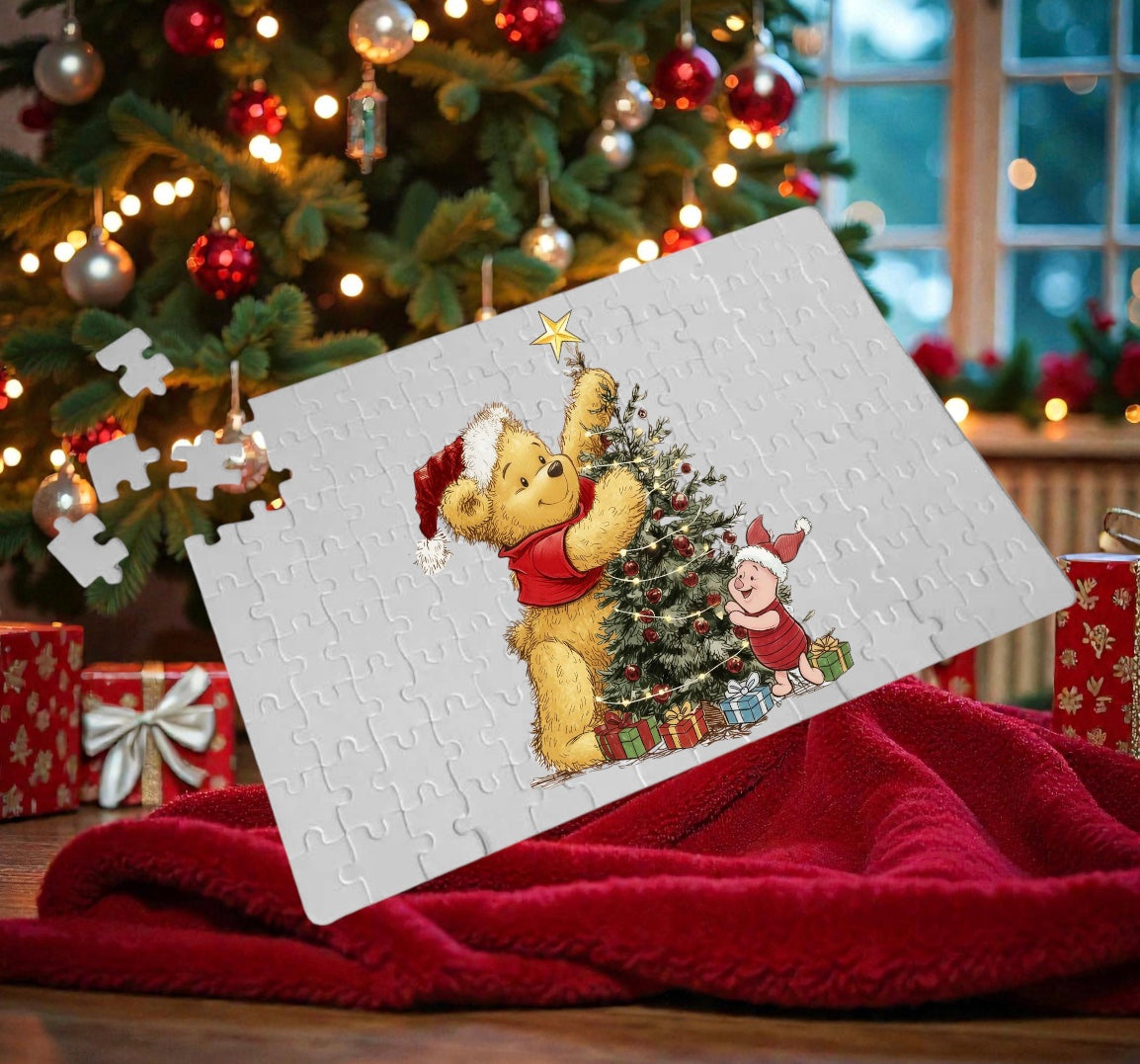 Winnie The Pooh A4 Jigsaw Puzzle (GLITTER  finish)