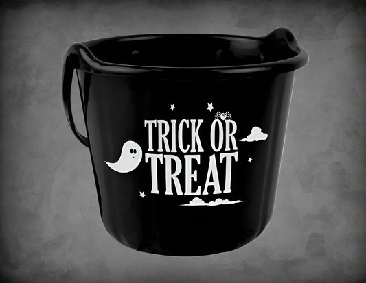 Halloween Trick or Treat Bucket black
