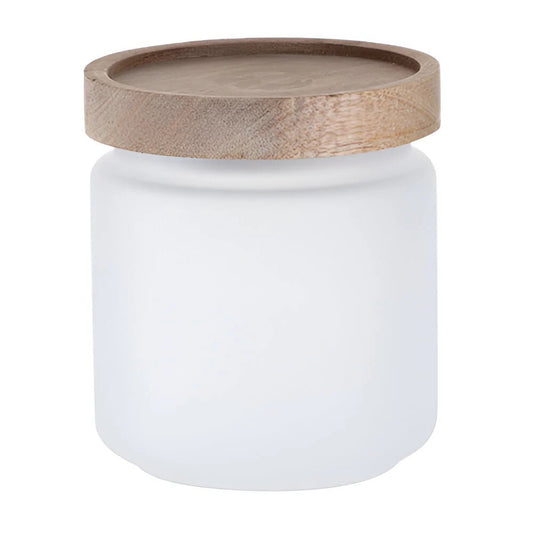Frosted Glass Storage jar small