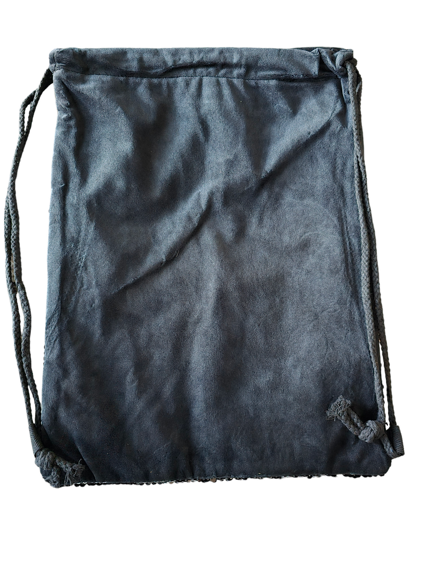 Black Sequin Drawstring bag