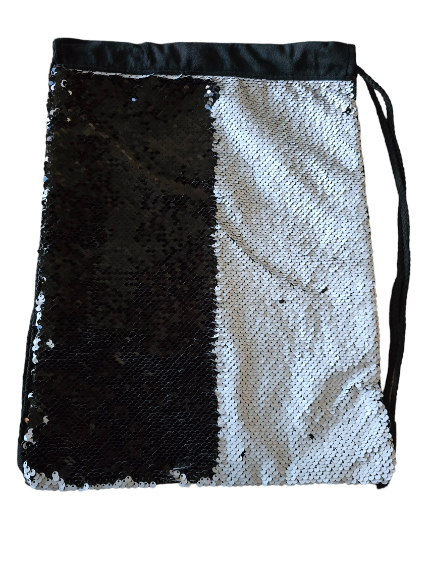 Black Sequin Drawstring bag