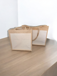 Cotton Pocket Natural Starched Jute Shopper