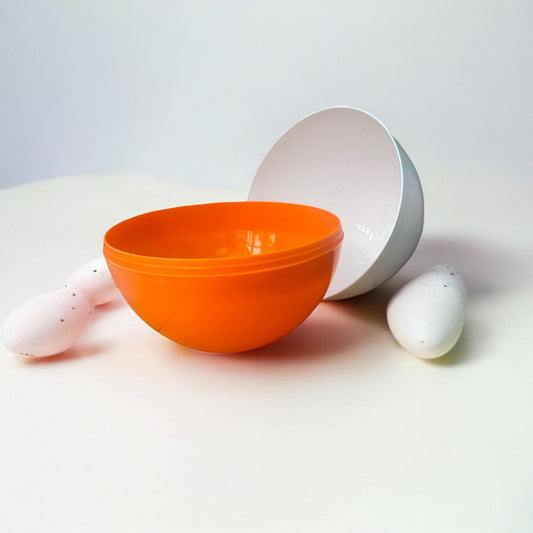 Giant egg Orange/White 14"