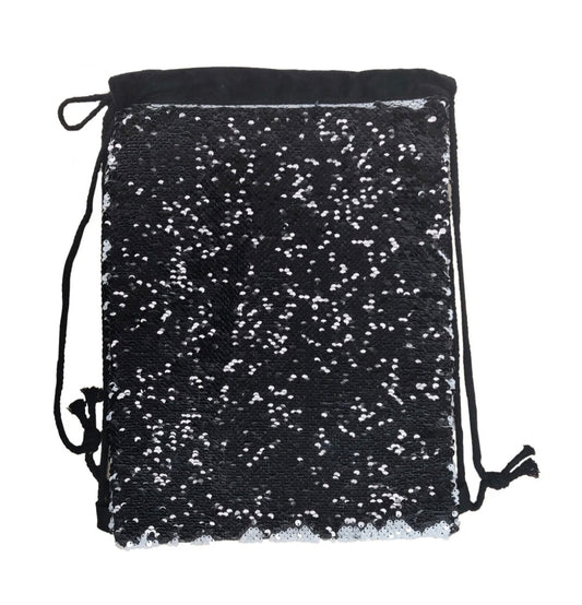 Black Sequin Drawstring bag