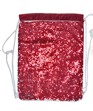 Red Sequin Drawstring Bag