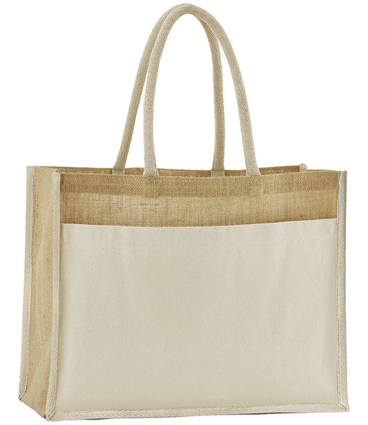 Cotton Pocket Natural Starched Jute Shopper