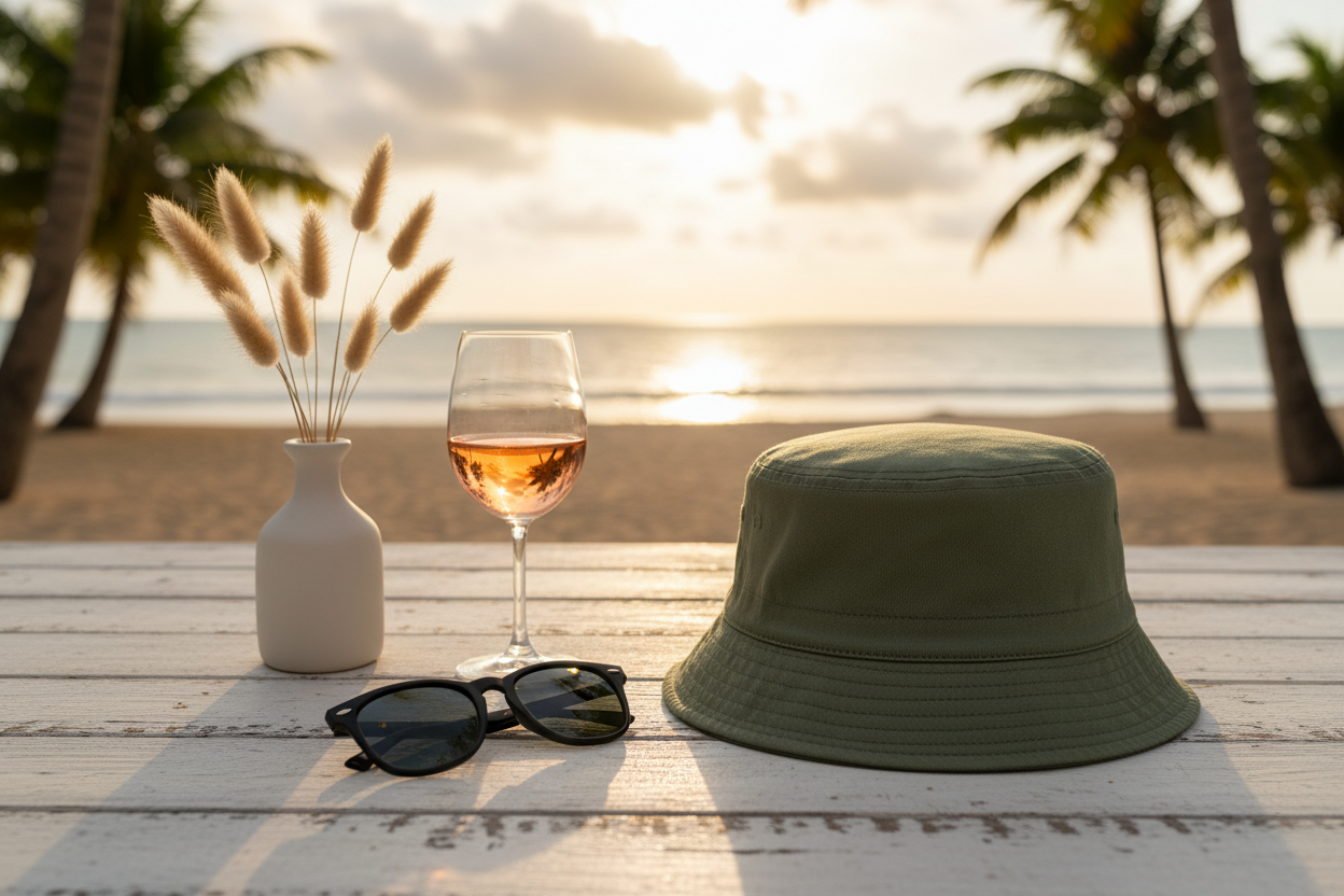Bucket Hat – Olive/Stone