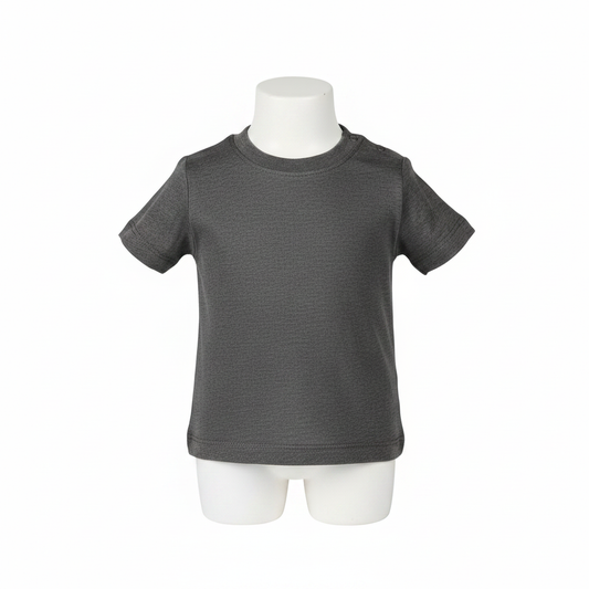 Dark Grey Baby T-Shirt on mannequin