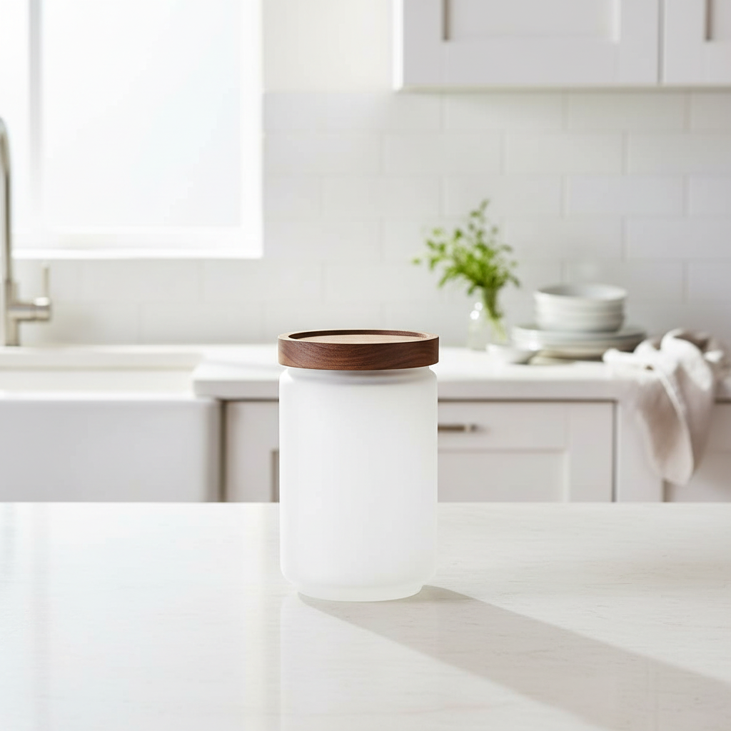 Frosted Glass Storage Jar medium