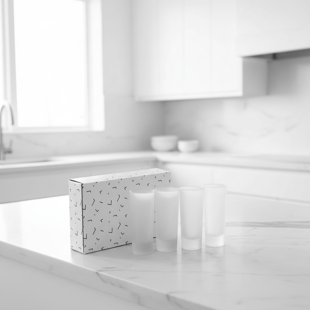 Frosted Shot Glasses Kitchen