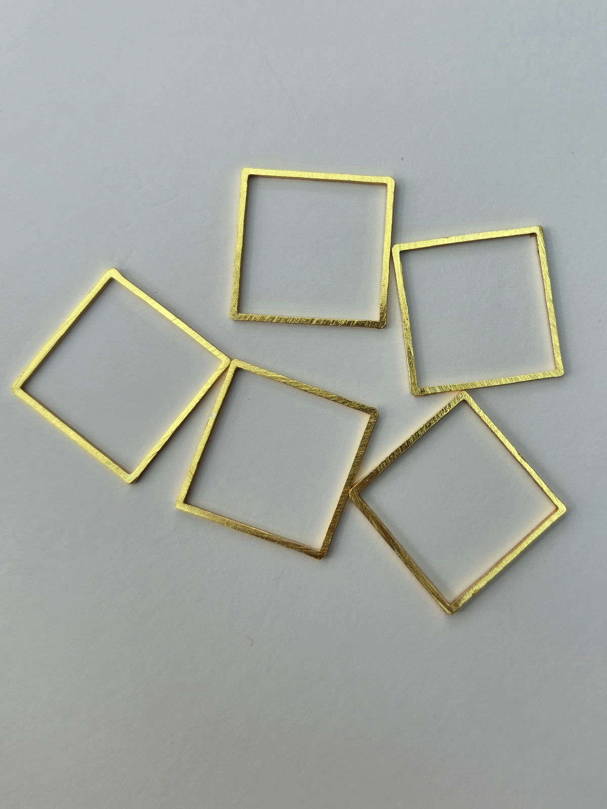 Gold Coloured Square Bead Weaving Frames – 5 Pieces