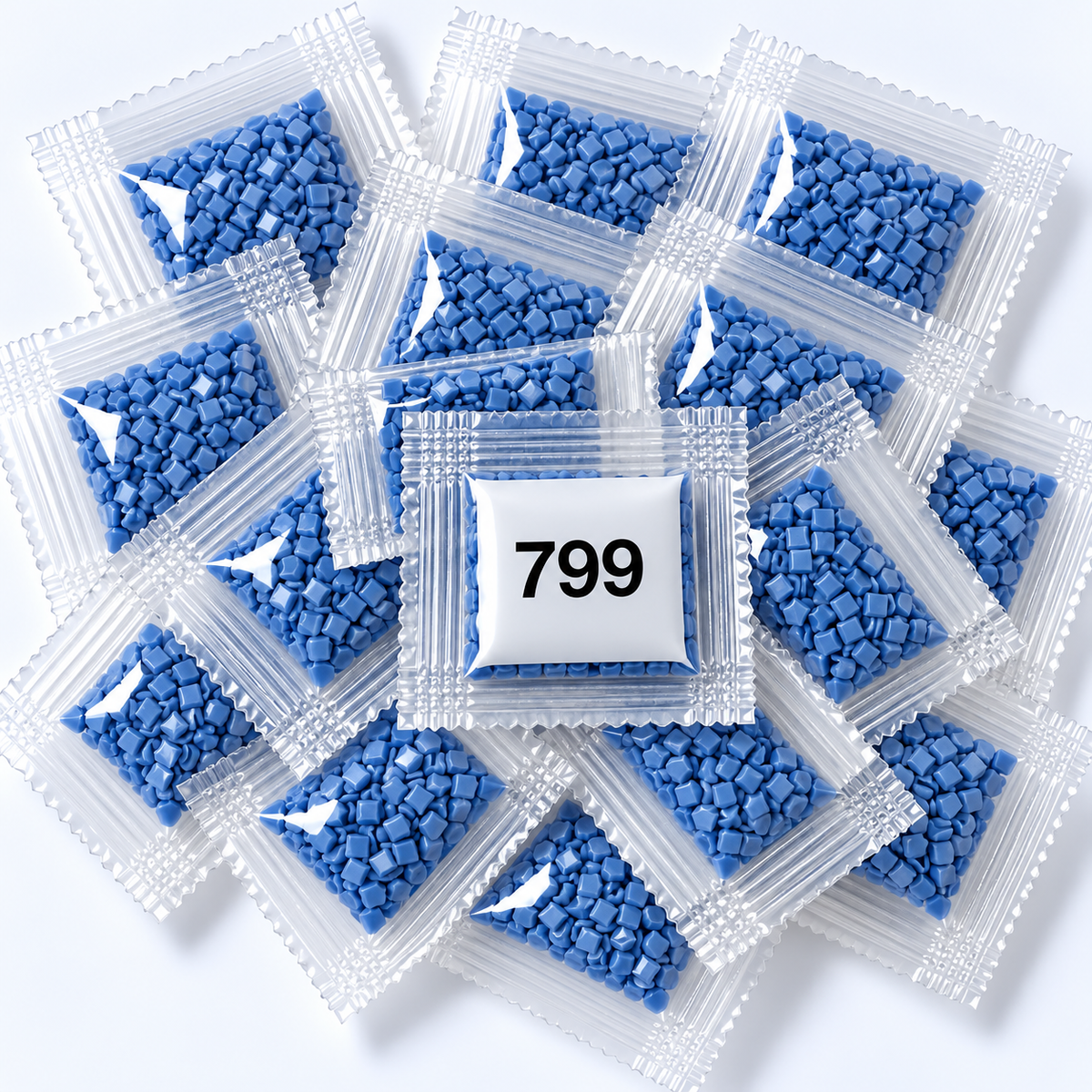 DMC 799 Blue Square Diamond Painting Drills – 17 Bags