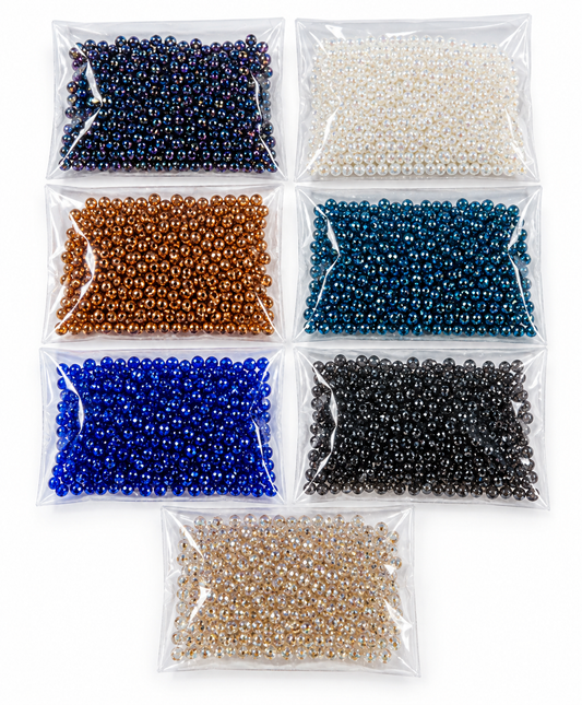 Czech Glass Farfalle / Peanut Beads – Large Mixed Colour Lot – 7 Bags