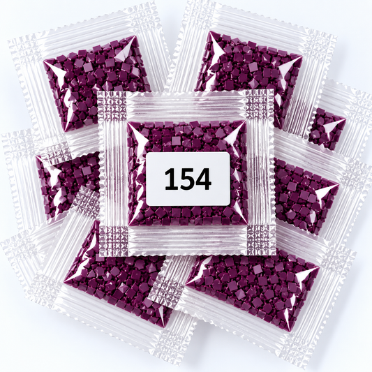 DMC 154 Dark Plum Square Diamond Painting Drills – 19 Bags