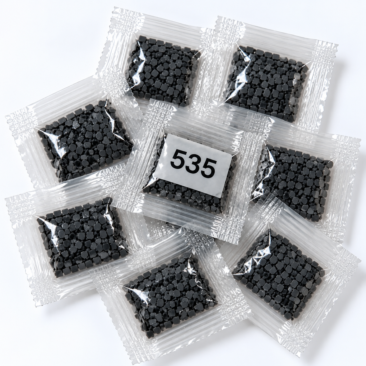 DMC 535 Dark Grey Square Diamond Painting Drills – 9 Bags