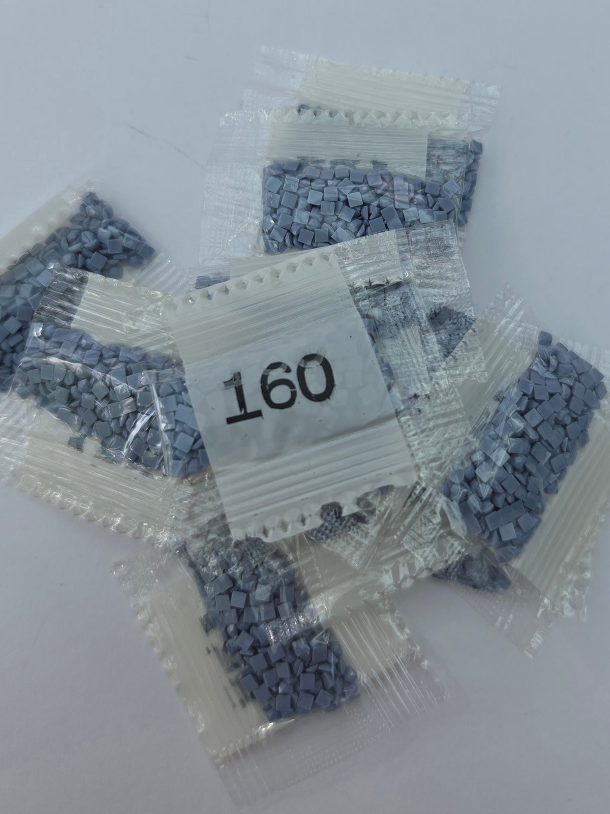 DMC 160 Grey Blue Square Diamond Painting Drills – 12 Bags