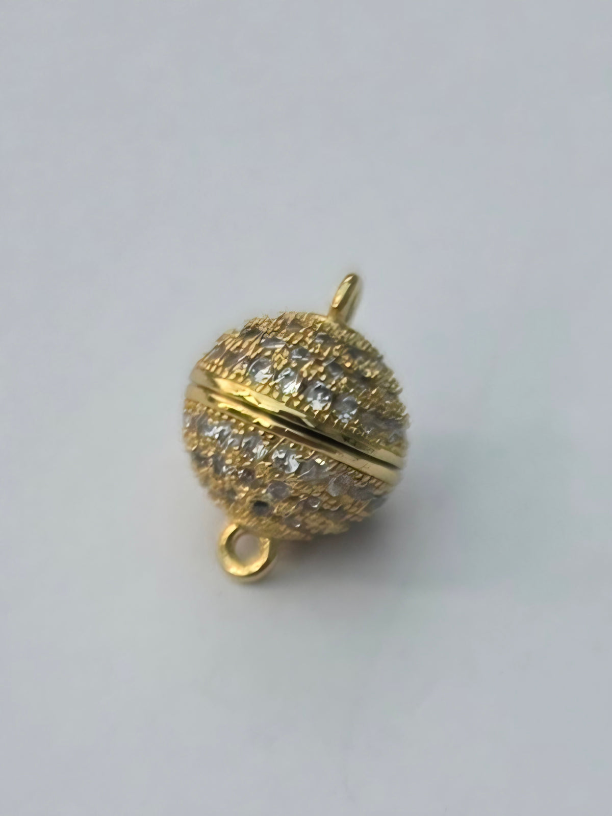 Gold Coloured Crystal Magnetic Ball Clasp – Jewellery Making Finding