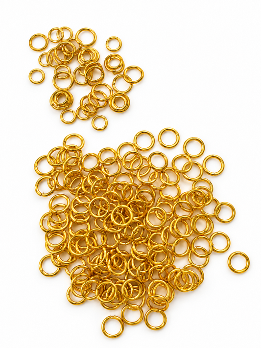Gold Coloured Open Jump Rings – Large Jewellery Making Pack