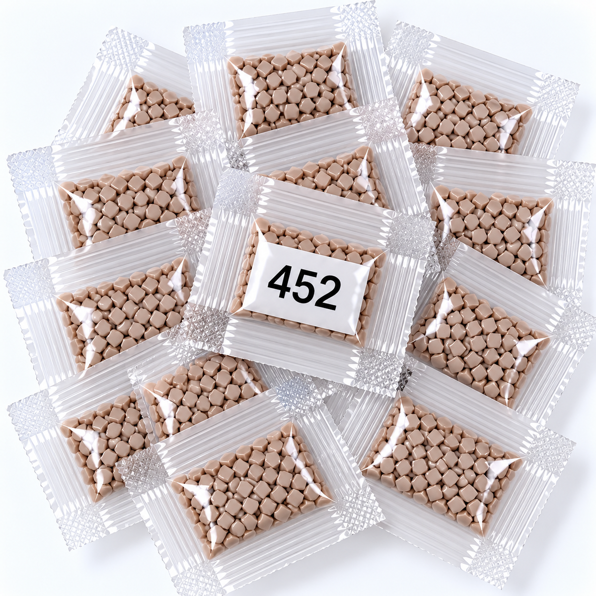 DMC 452 Pale Beige Taupe Square Diamond Painting Drills – 14 Bags