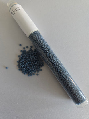 Matte Slate Blue Seed Beads