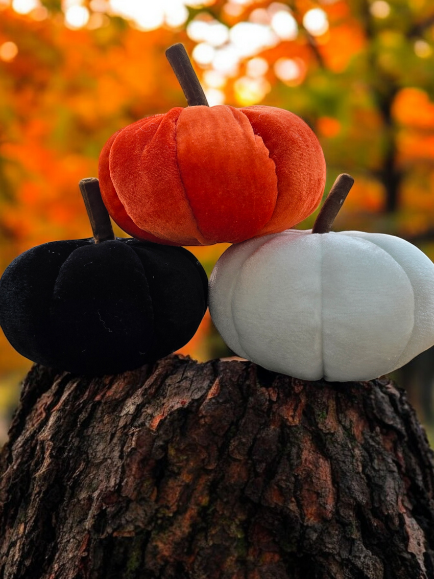 Halloween Velvet Plush Pumpkins