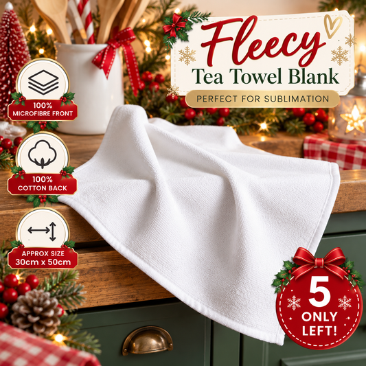 Fleecy Sublimation Tea Towel Blank – 30 × 50cm