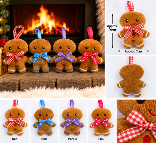 Mini Gingerbread Christmas Tree Decorations – 9cm – 4 Designs