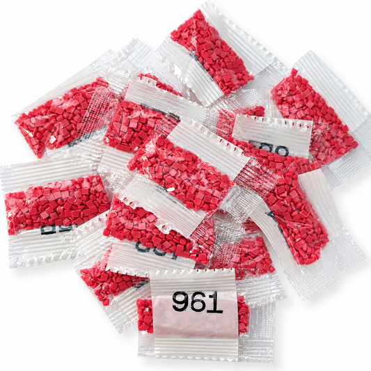 DMC 961 Dark Dusty Rose Square Diamond Painting Drills – 15 Packets