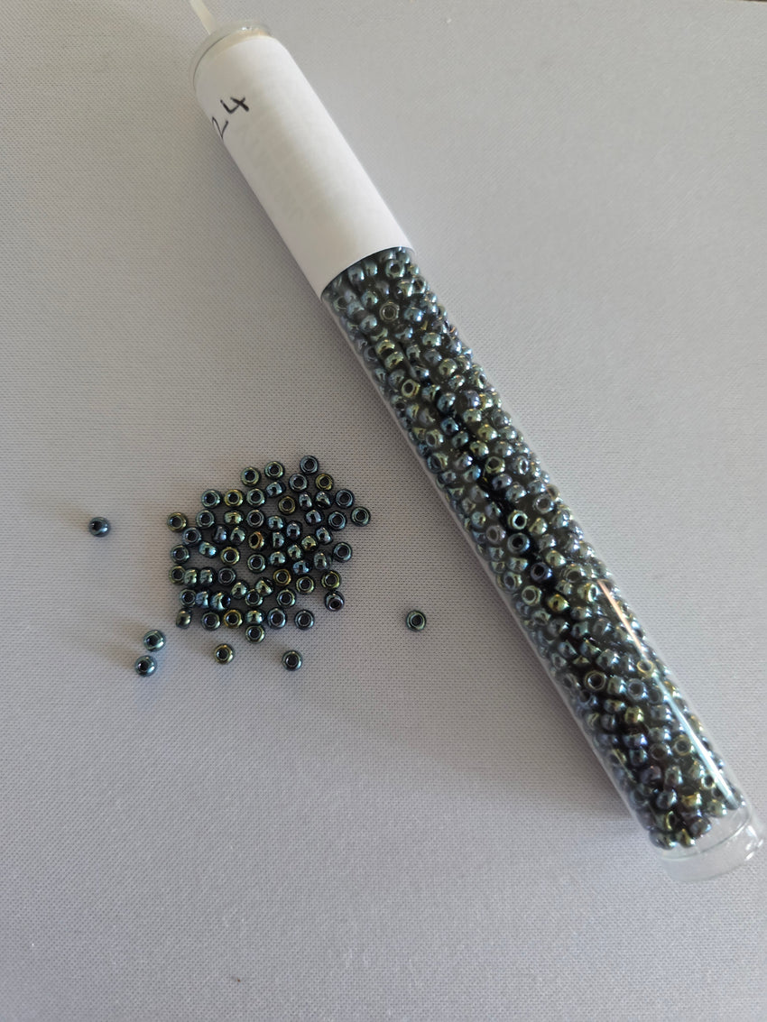 Gunmetal Iris Seed Beads