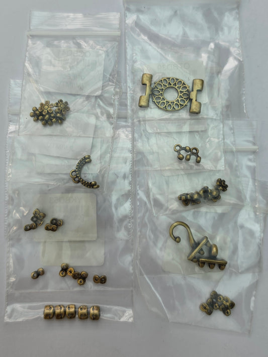 Antique Bronze Jewellery Findings & Connectors – Mixed 10 Pack Lot
