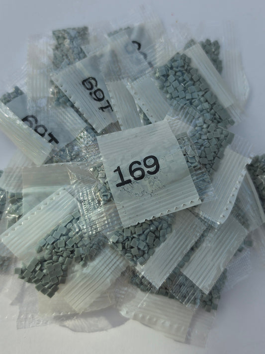 DMC 169 Light Grey Square Diamond Painting Drills – 22 Bags