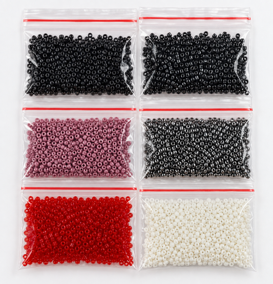 Czech Glass Cylinder Seed Beads – Mixed Colours – 6 Bags
