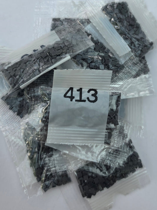 DMC 413 – Square Diamond Painting Drills – 13 Packets