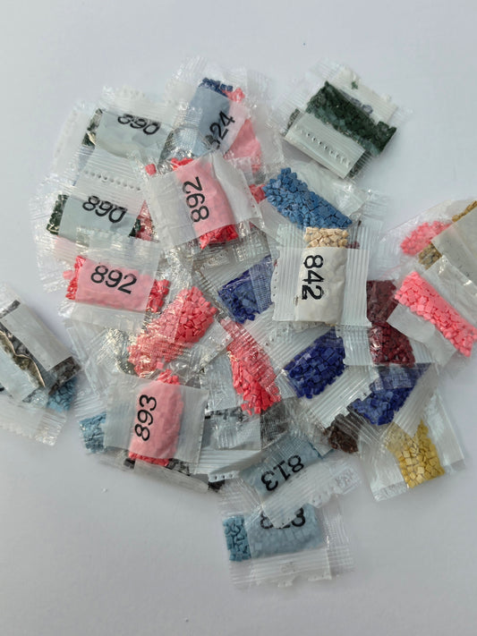 Mixed DMC 800-Series Square Diamond Painting Drills – Assorted Colours
