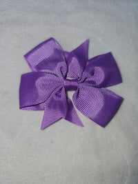 Small hair bows darker colours