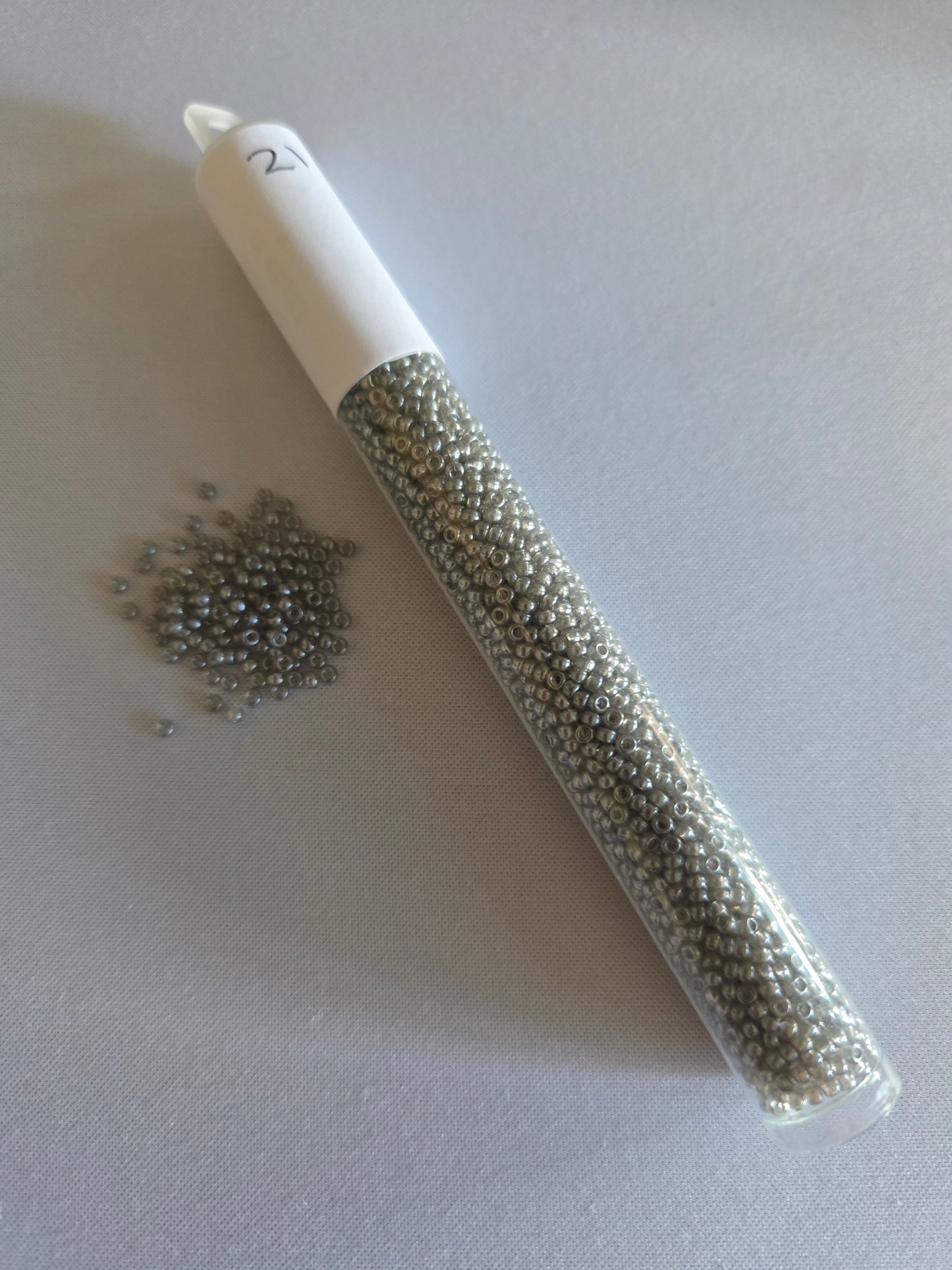 Grey Luster Seed Beads