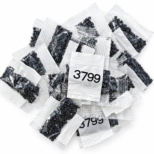Diamond Painting Square Drills – DMC 3799 Very Dark Pewter Grey – 17 Packs